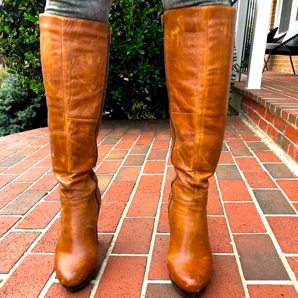 rust colour boots
